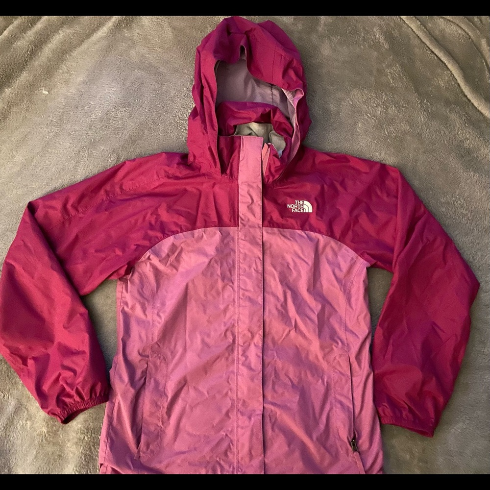 The North Face DryVent Windbreaker Girls Jacket Large 14/16 Purple, Pink, Nylon.
